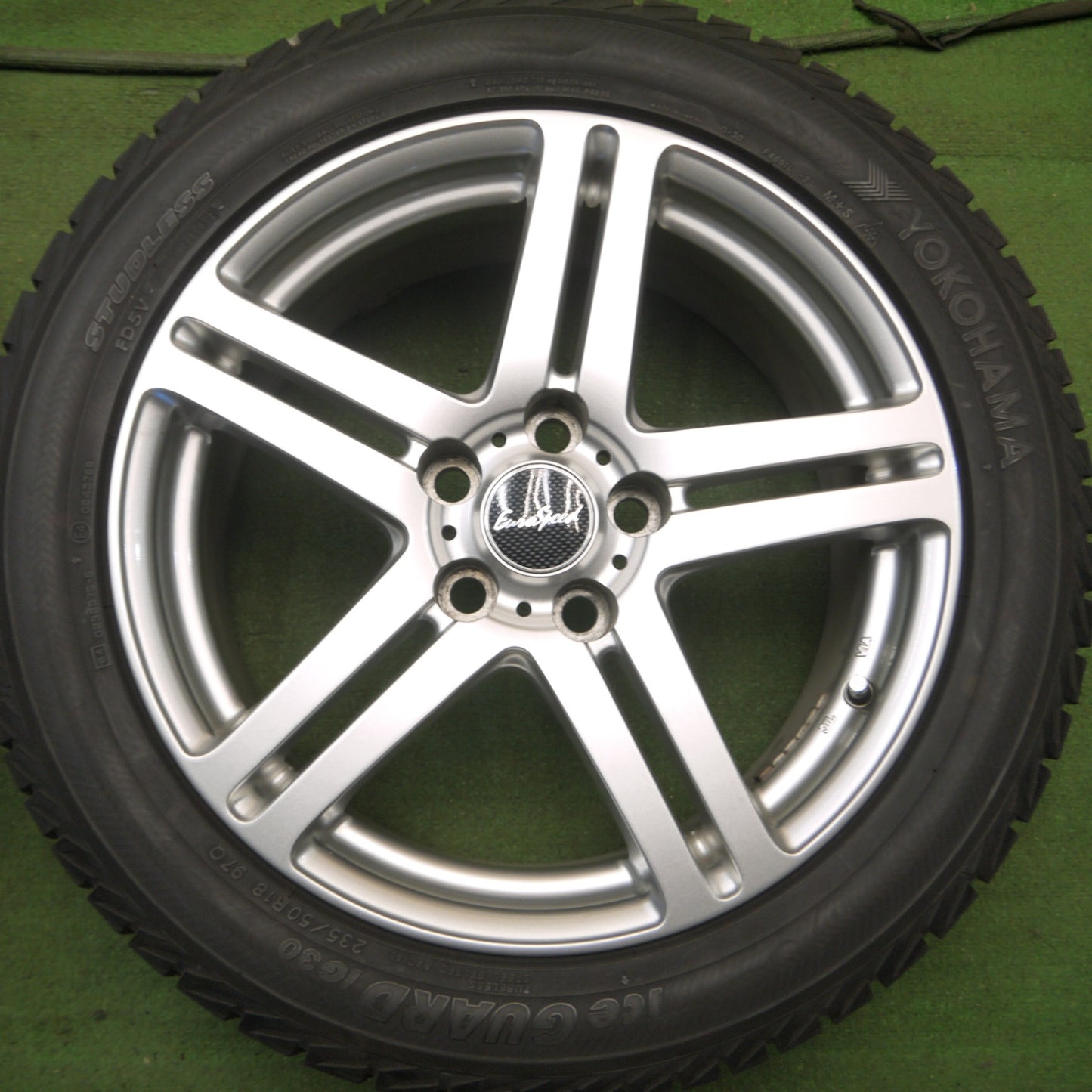 *送料無料* キレイ★レクサス LS 等 235/50R18 スタッドレス ヨコハマ アイスガード iG30 EuroSpeed ユーロスピード PCD120/5H★4040210Hス