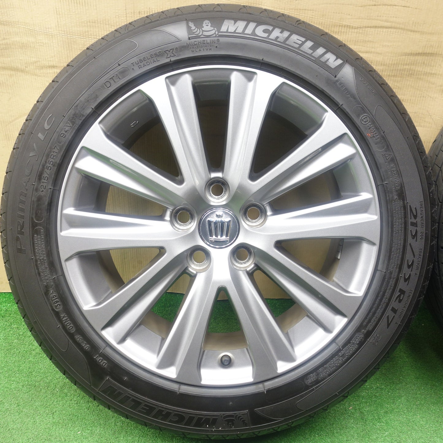 バリ溝！キレイ！8.5分★トヨタ 210系 クラウン アスリート 純正 215/55R17 ミシュラン プライマシー LC 17インチ PCD114.3/5H★6013002KTノ