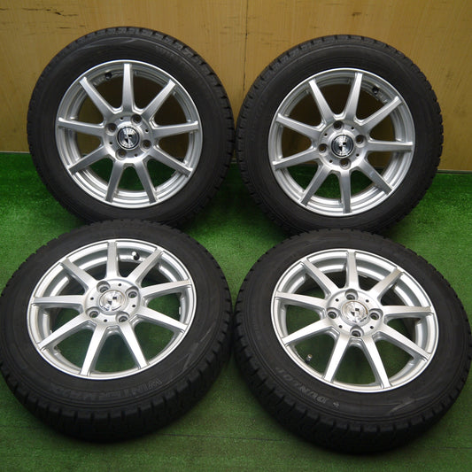 バリ溝！9.5分★スタッドレス 155/65R14 ダンロップ ウインターマックス WM02 GMach 14インチ PCD100/4H★6010706Hス