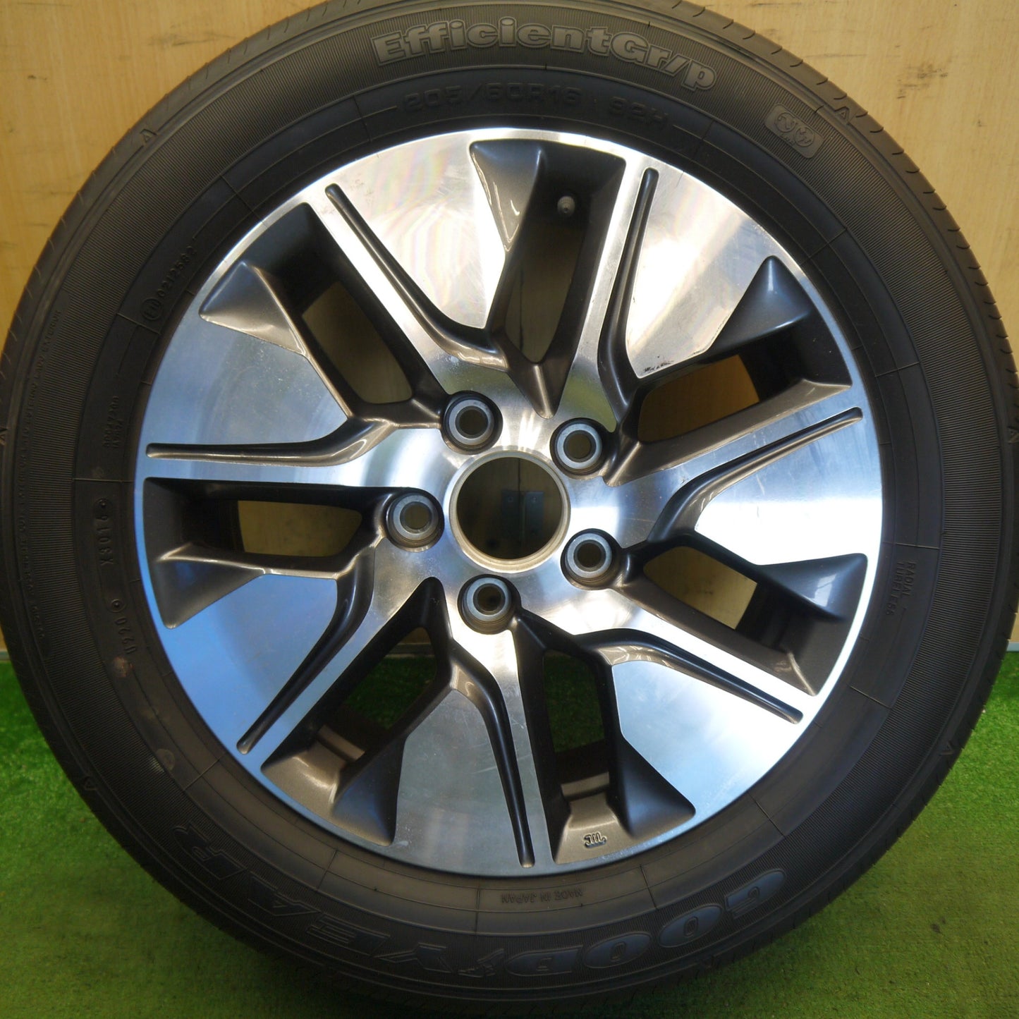 バリ溝！9分！1本◎ホンダ RP ステップワゴン スパーダ 純正 205/60R16 グッドイヤー EfficientGrip 16インチ PCD114.3/5H◎6071005Hノ