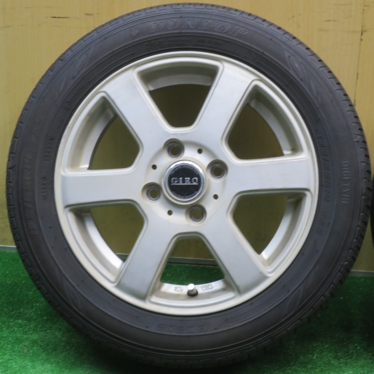 バリ溝！24年！8.5分★155/65R14 ダンロップ EC202 GIRO YT6 ブリヂストン製 ギロ 14インチ PCD100/4H★5110505NJノ