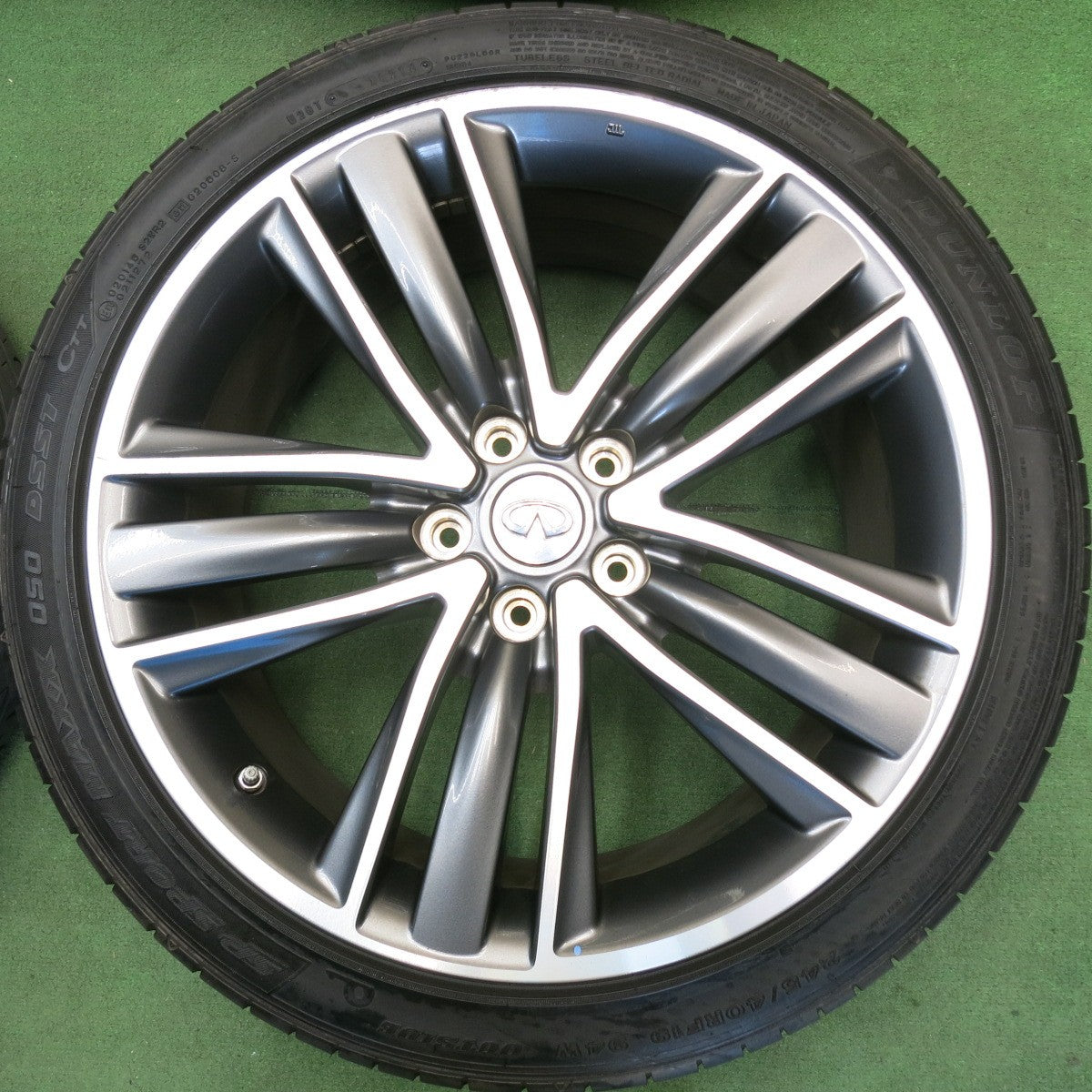 バリ溝！9分★日産 V37 スカイライン TYPE-SP インフィニティ 純正 245/40R19 ダンロップ SPスポーツマックス 050 DSST CTT 19インチ PCD114.3/5H★6052106HAノ