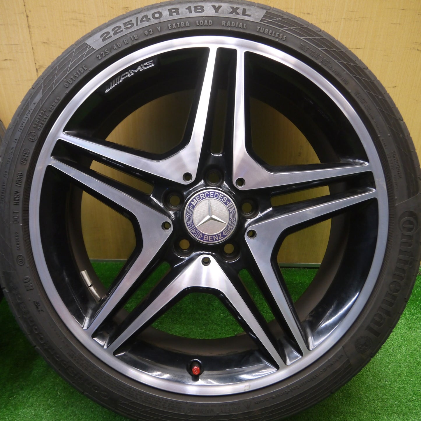 [送料無料] 4本価格★ベンツ Aクラス W176 純正 AMG 225/40R18 コンチネンタル コンチスポーツコンタクト5 MO PCD112/5H★4092409Hノ