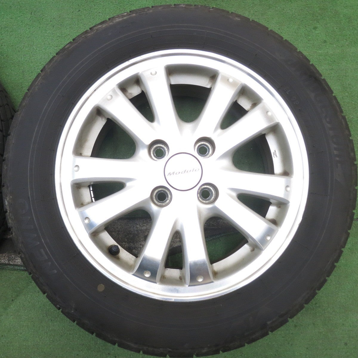 バリ溝！24年！9.5分◎ホンダ フィット 等 純正 Modulo 175/65R14 ブリヂストン NEWNO モデューロ ニューノ 14インチ PCD100/4H◎6081501AKノ