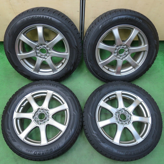 バリ溝！22年！9.5分★スタッドレス 215/60R17 ヨコハマ アイスガード iG60 社外 アルミ 17インチ PCD 100 114.3/5H マルチ★5010806イス