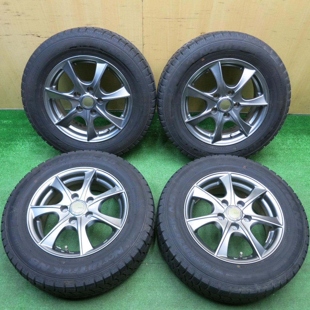 キレイ！22年★スタッドレス 195/65R15 オートバックス ノーストレック N5 LEBEN レーベン 15インチ PCD114.3/5H★5120611HAス