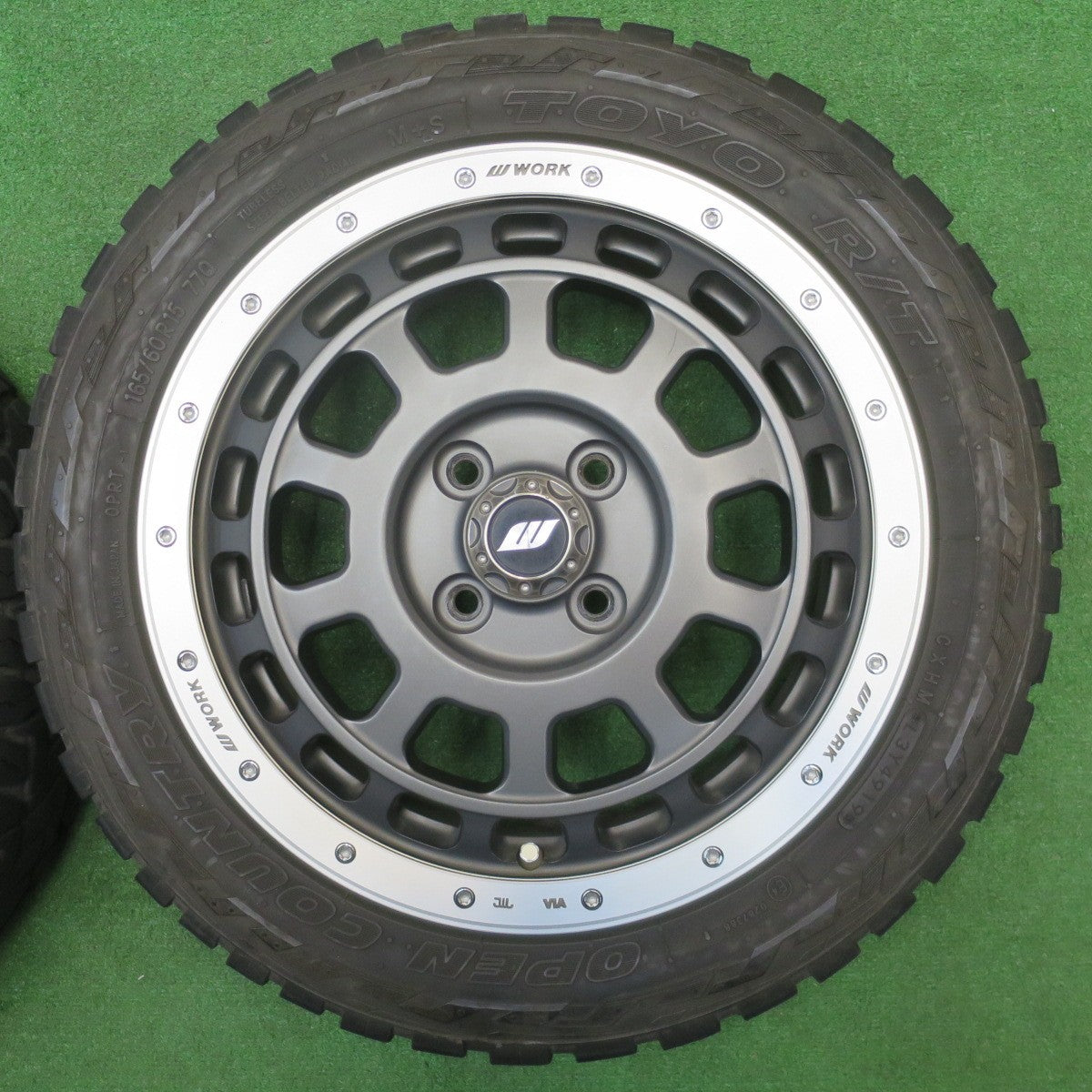 バリ溝！キレイ！9分★WORK CRAG T-GRABIC CG-TG 165/60R15 トーヨー オープン カントリー ワーク 15インチ ハスラー ソリオ 等 PCD100/4H★5112102NJノ