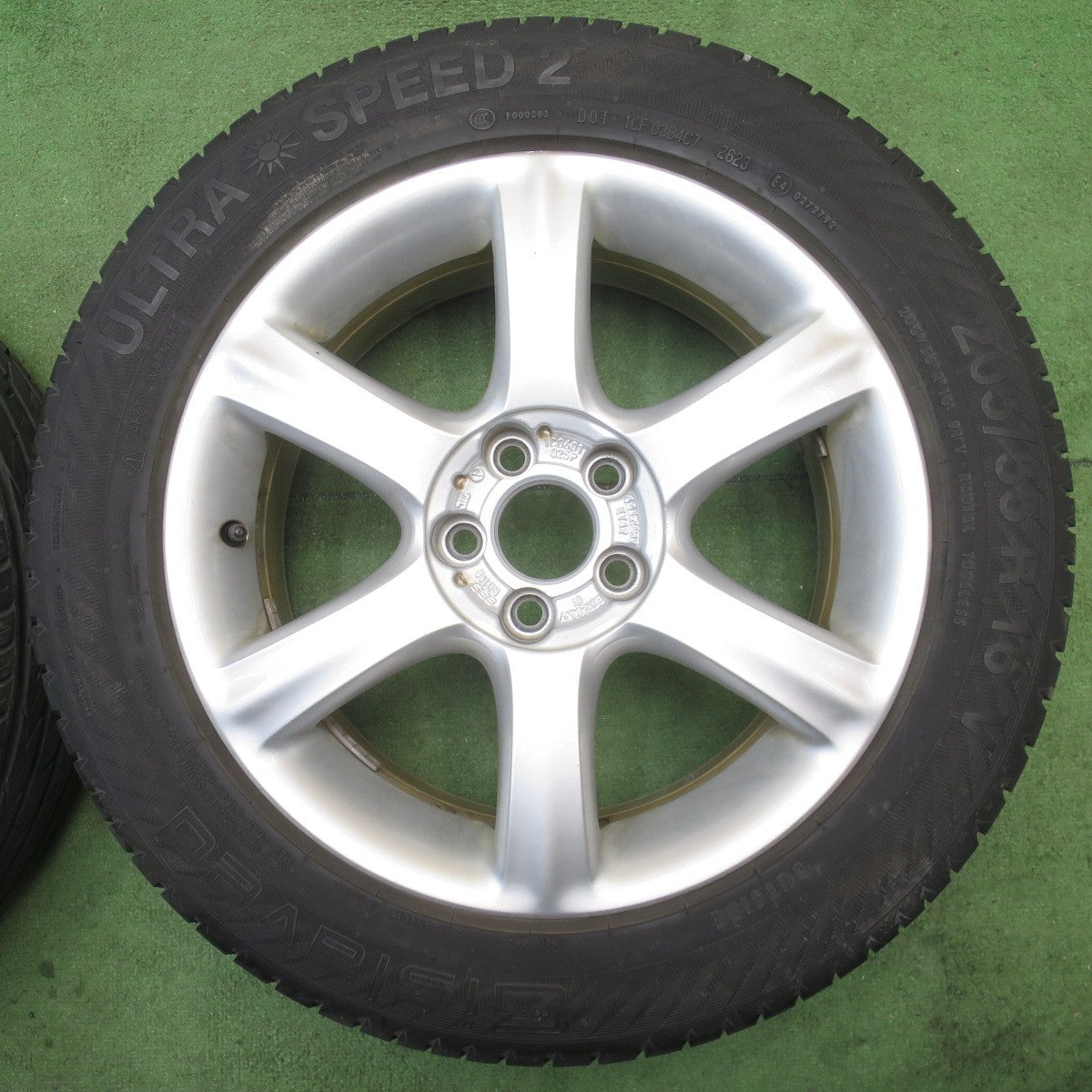 バリ溝！23年！キレイ！8.5分★ワーゲン ニュービートル 純正 BBS RD198 205/55R16 ギスラベット ULTRA SPEED2 16インチ PCD100/5H★6052605NJノ
