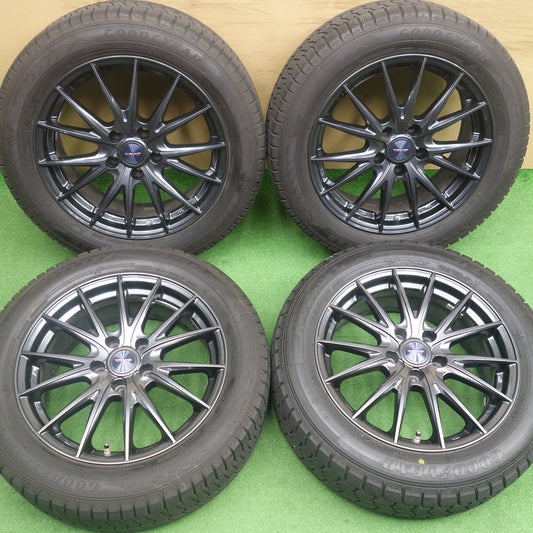 バリ溝！23年！キレイ！9.5分以上★スタッドレス 215/55R17 グッドイヤー アイス ナビ7 ナビ8 VELVA SPORTZ ヴェルヴァ 17インチ PCD114.3/5H★6041503KTス