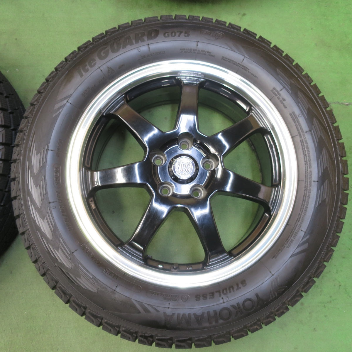 超バリ溝！23年！ほぼ10分★スタッドレス 225/65R17 ヨコハマ アイスガード G075 BRANDLE-LINE ブランドルライン 17インチ PCD114.3/5H★5101507イス