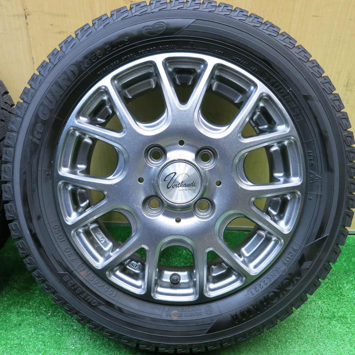 バリ溝！21年！ほぼ10分★スタッドレス 155/65R13 ヨコハマ アイスガード iG50 プラス Verthandi ヴェルザンディ ヴェルサンディ 13インチ PCD100/4H★5110904HAス