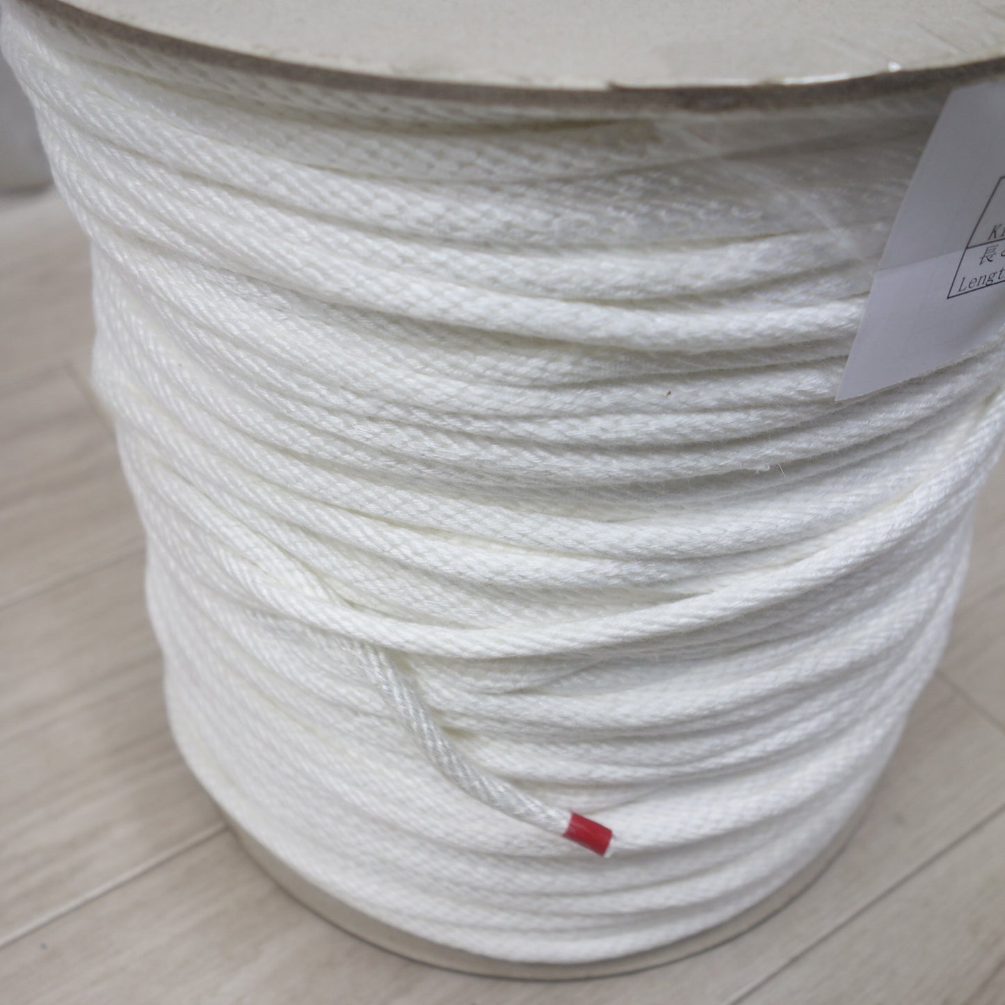 ●複数在庫有●[送料無料] 未使用◆Braided Rope ビニロン製 金剛打 ロープ 白 Eスパン芯 6.0mm 300m メーカー 不明◆