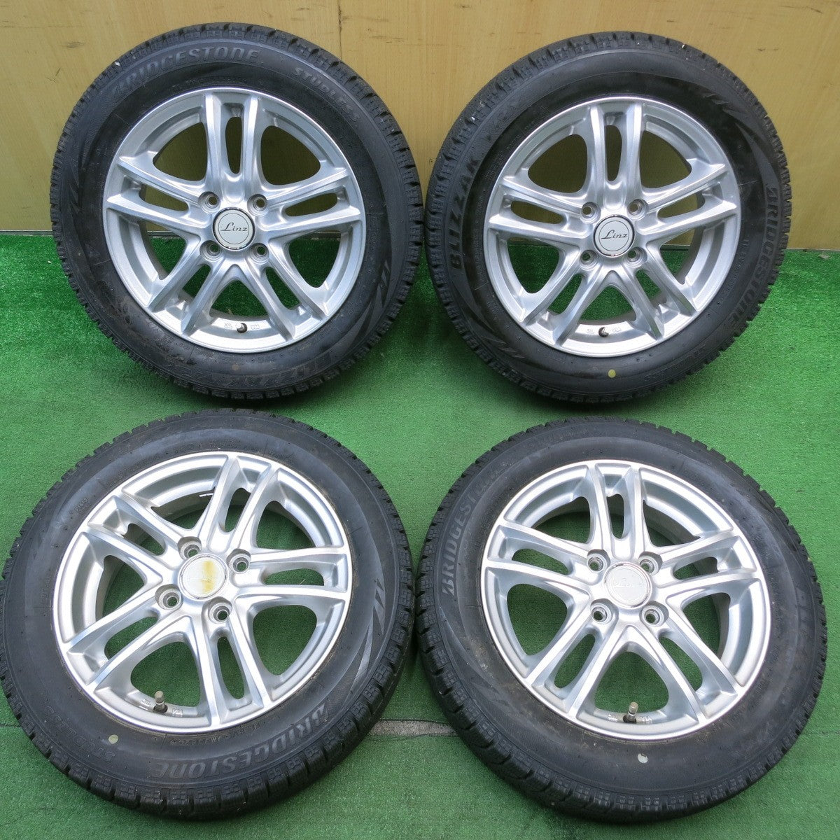 バリ溝！8.5分★スタッドレス 155/65R14 ブリヂストン ブリザック VRX Linz 14インチ PCD100/4H★5042206TNス