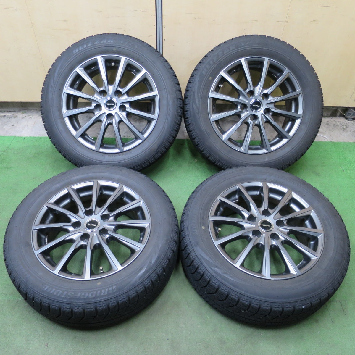 キレイ◎スタッドレス 205/60R16 ブリヂストン ブリザック VRX BALMINUM AR12 バルミナ 16インチ PCD114.3/5H◎6090904NGス