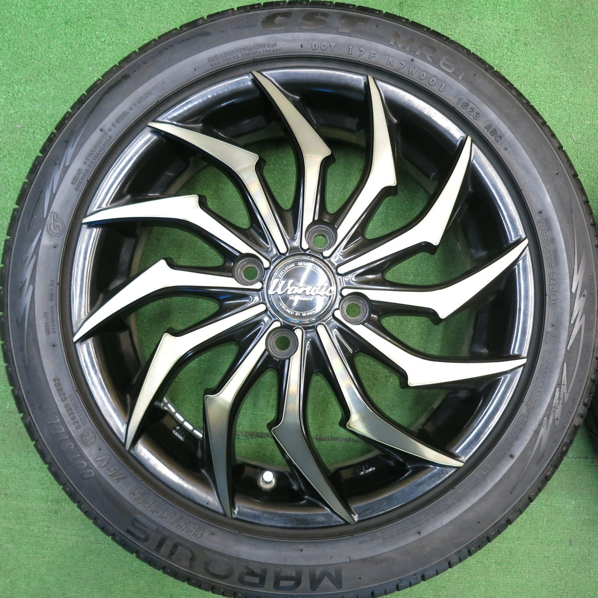 バリ溝！23年！キレイ！9.5分★Warwic HARVEL 165/55R15 マーキス CST MR61 ワーウィック ハーベル 15インチ 軽サイズ PCD100/4H★6040507HAノ