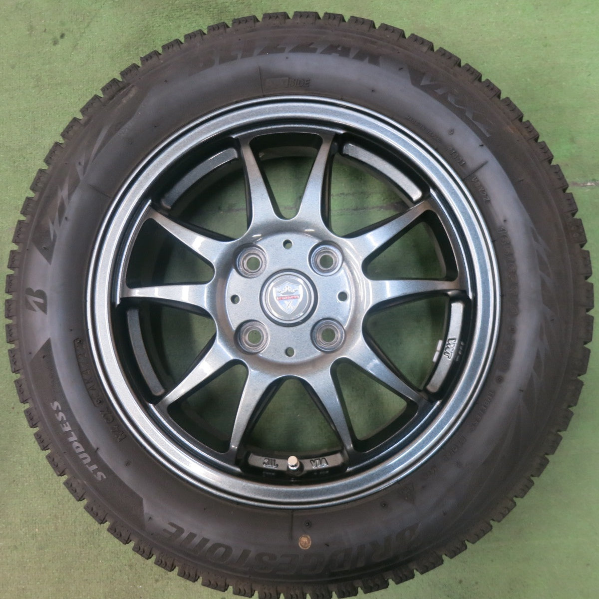 バリ溝！22年！キレイ！8.5分★スタッドレス 165/65R14 ブリヂストン ブリザック VRX2 ESTROSA EST-5T エステローザ 14インチ ハスラー ソリオ 等 PCD100/4H★5112902SKス