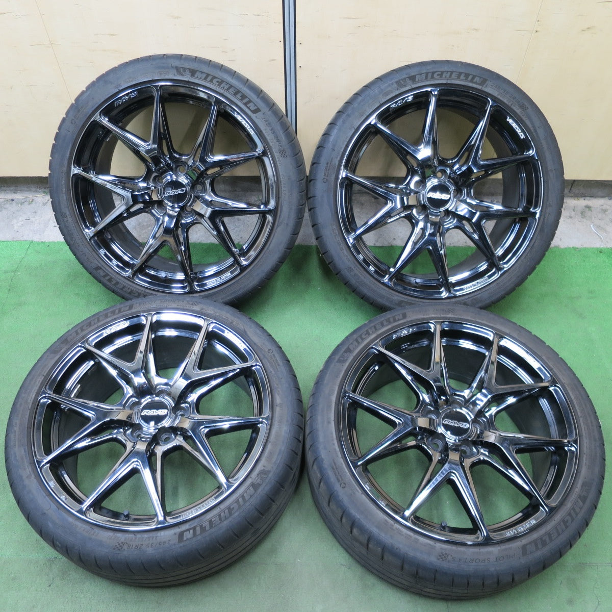 4本価格！24年◎86 等 RAYS VERSUS VV21S 245/35R18 ミシュラン パイロットスポーツ4 S レイズ ベルサス 18インチ PCD100/5H◎6091401NGノ