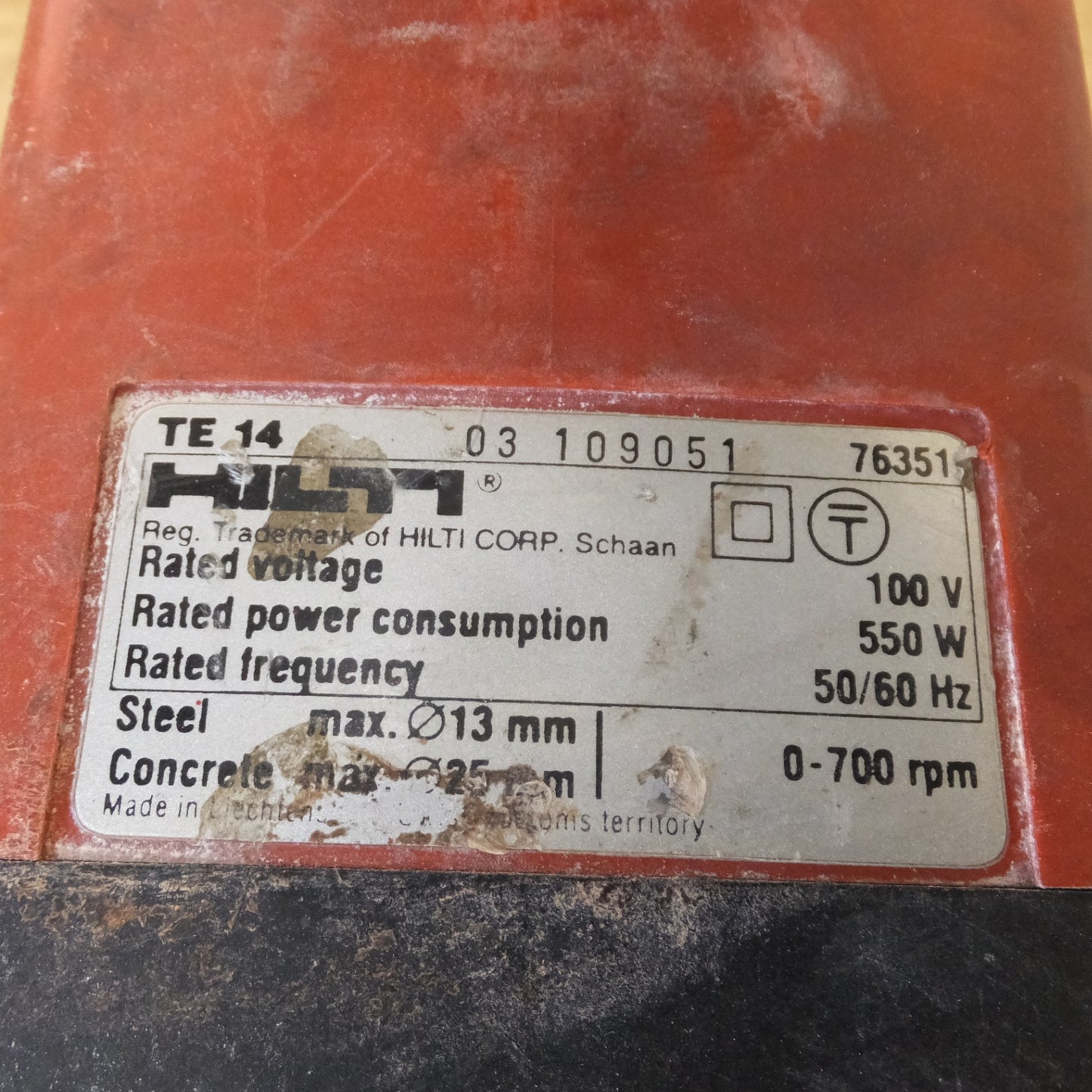 [送料無料] ★ヒルティ HILTI ロータリーハンマードリル TE14　100V 550W 50/60Hz★