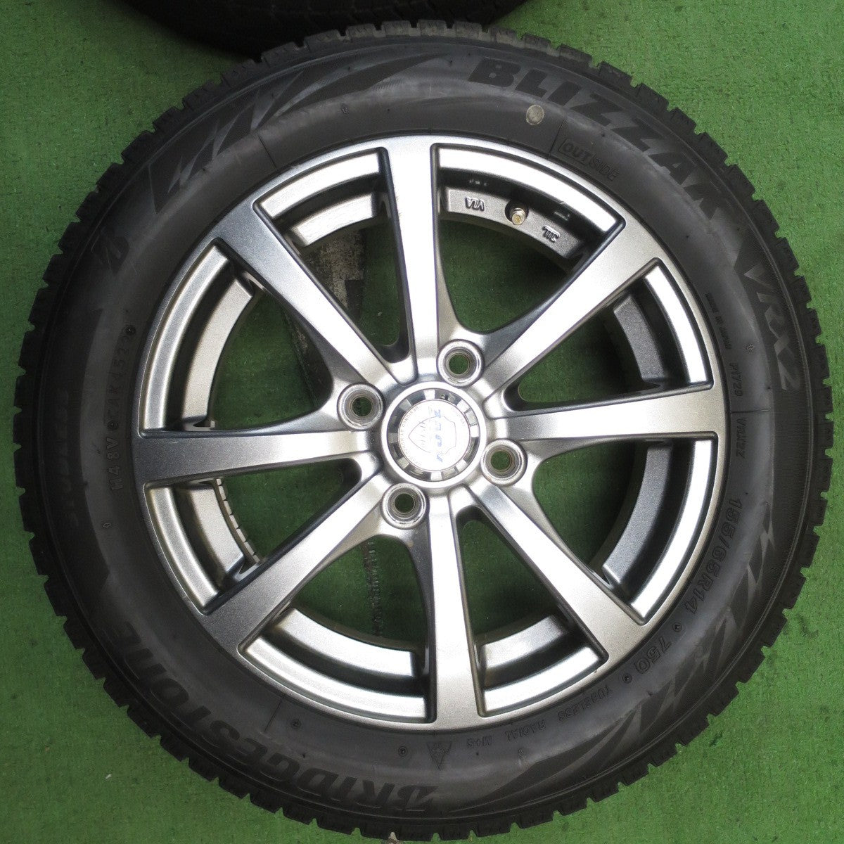 キレイ！22年★スタッドレス 155/65R14 ブリヂストン ブリザック VRX2 ZACK JP-110 MONZA ザック 14インチ PCD100/4H★5081302NJス