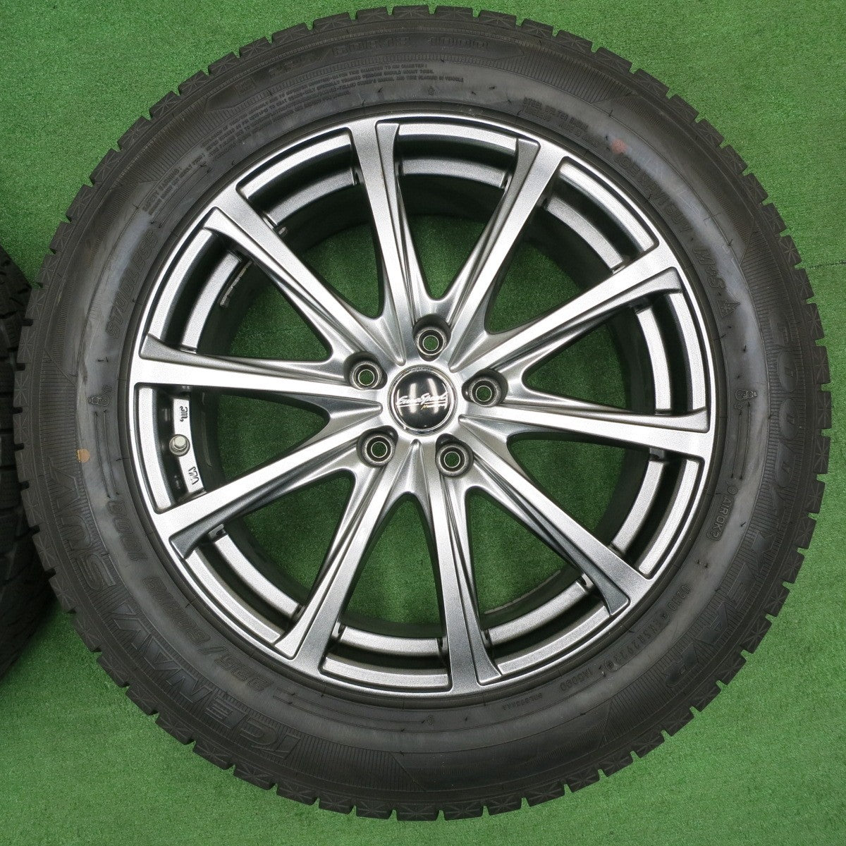 [送料無料] バリ溝！22年！綺麗！9.5分★スタッドレス 225/60R18 グッドイヤー アイスナビ SUV EuroSpeed MANARAY SPORT 18インチ PCD114.3/5H★4111203NJス