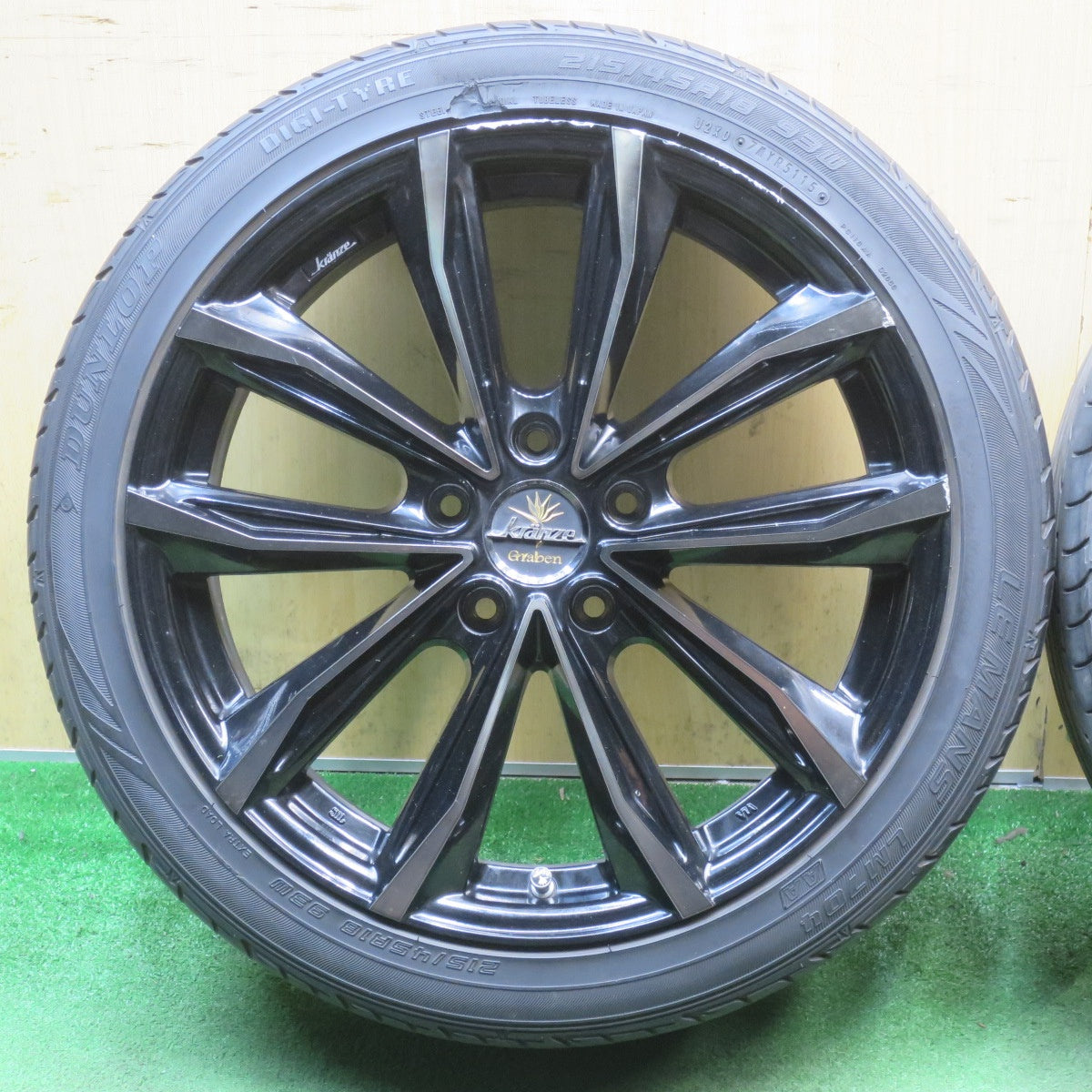 4本価格◎Kranze Graben 215/45R18 ダンロップ LE MANS LM704 クレンツェ グラベン 18インチ PCD114.3/5H◎6062304NJノ