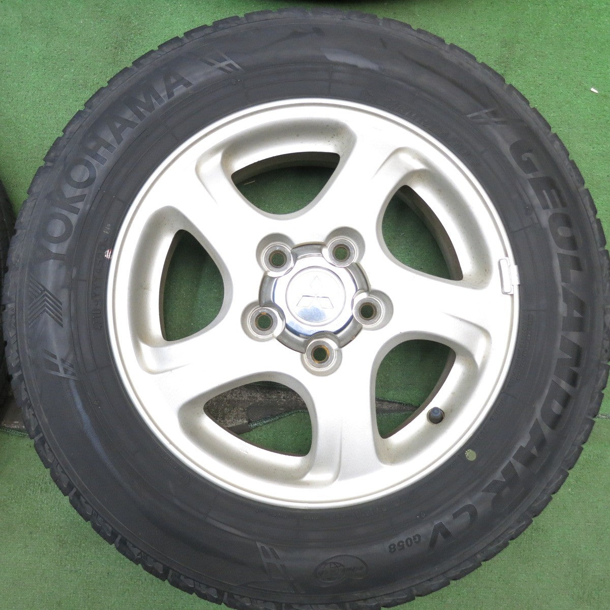 バリ溝！8.5分◎三菱 パジェロ ミニ 純正 175/80R15 ヨコハマ ジオランダー CV G058 15インチ PCD114.3/5H◎6080609HAノ