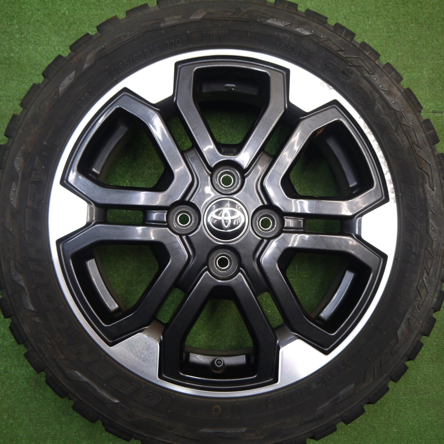 バリ溝！22年！8.5分★トヨタ LA250A ピクシス ジョイ 純正 165/60R15 トーヨー R/T オープン カントリー 15インチ PCD100/4H★5120806Hノ