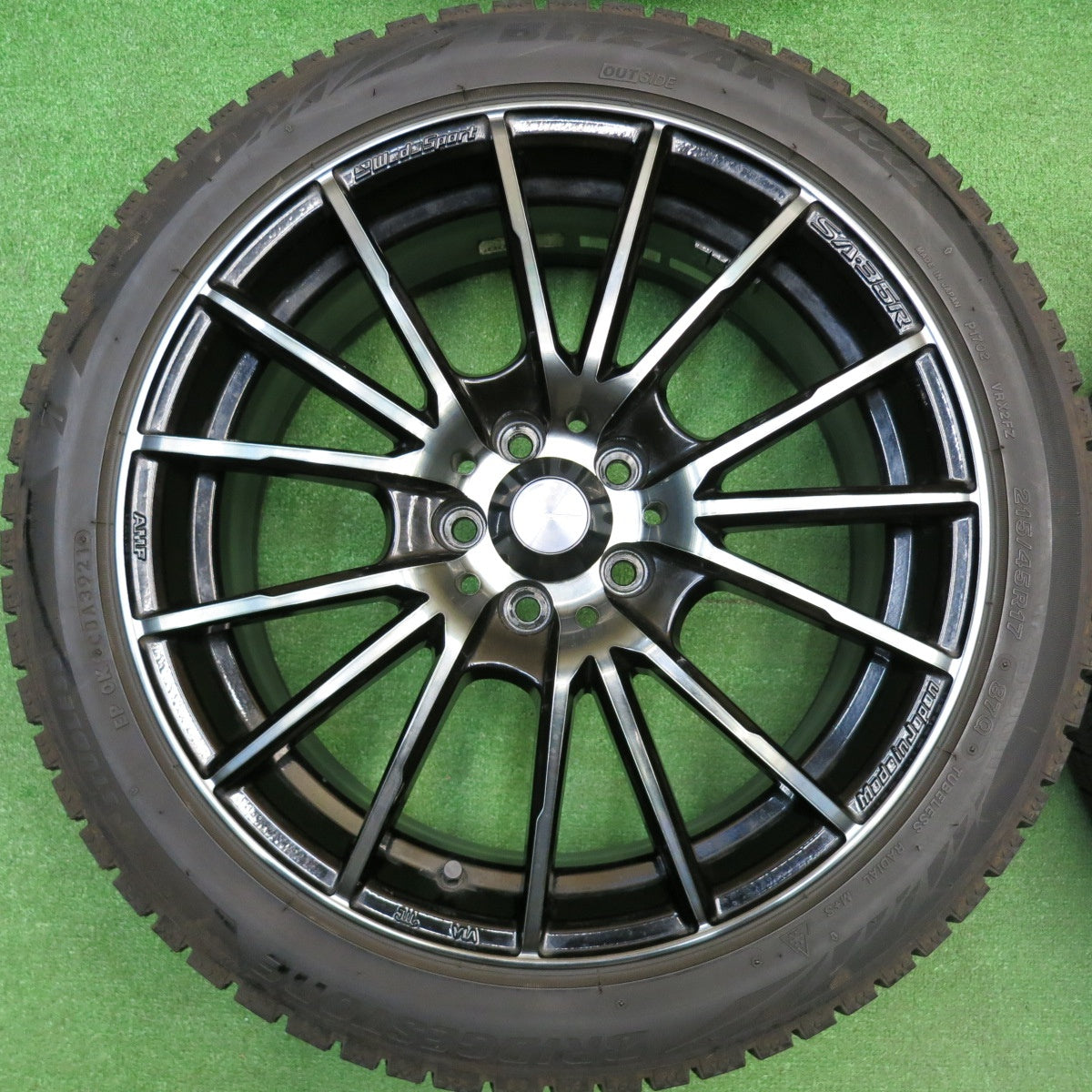 バリ溝！21年！9.5分★86 BRZ 等 wedsSport SA-35R AMF 215/45R17 スタッドレス ブリヂストン ブリザック VRX2 17インチ ウェッズスポーツ PCD100/5H★5121104HAス