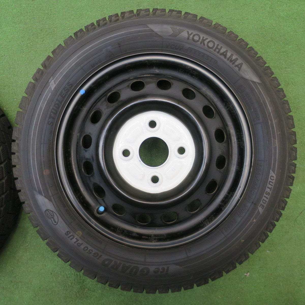 バリ溝！9.5分以上★スタッドレス 155/65R13 ヨコハマ アイスガード iG50 プラス スチール ホイール 13インチ PCD100/4H★6032201NJス