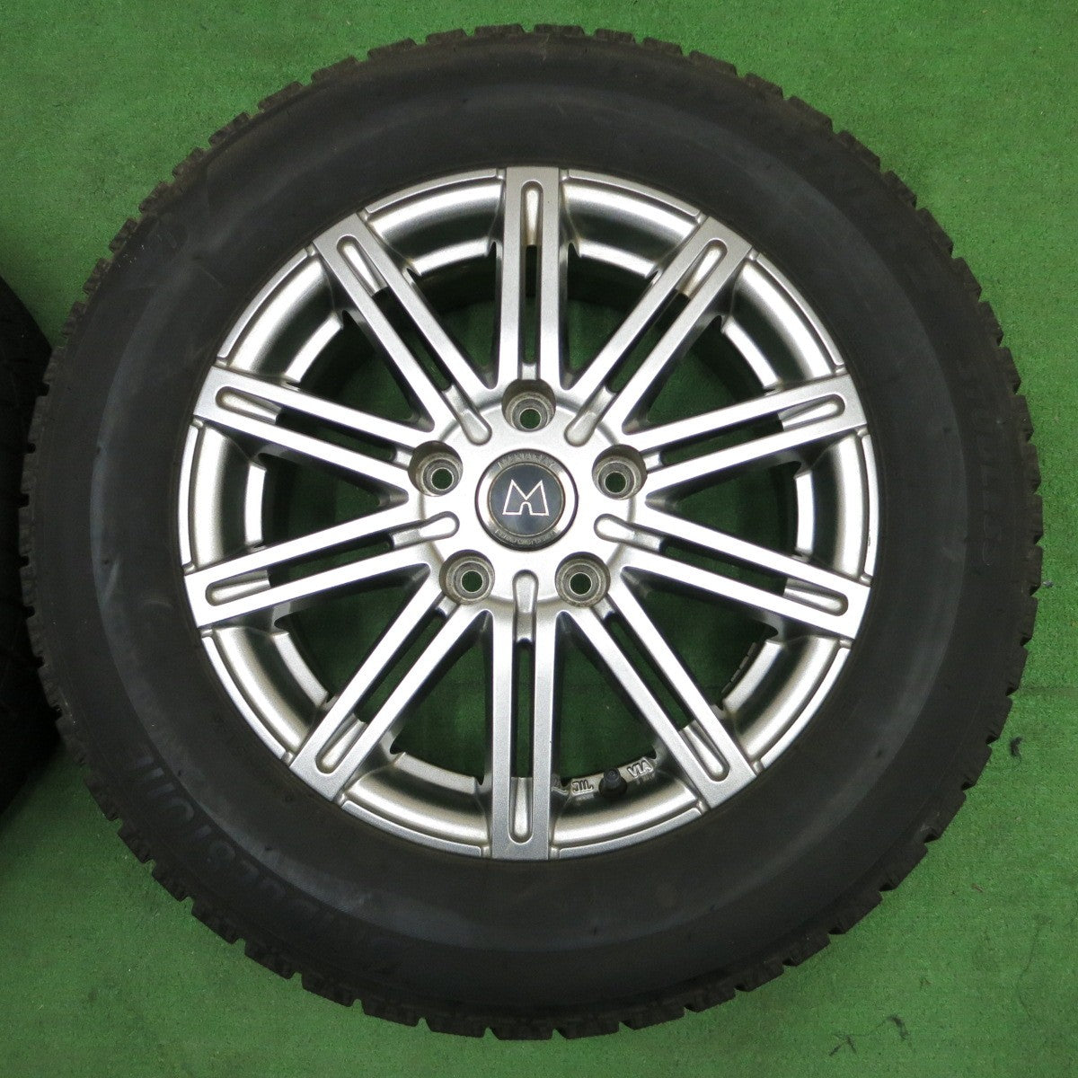 *送料無料* バリ溝！キレイ！9分★スタッドレス 195/65R15 ブリヂストン アイスパートナー2 MANARAY マナレイ 15インチ PCD114.3/5H★4061803ナス