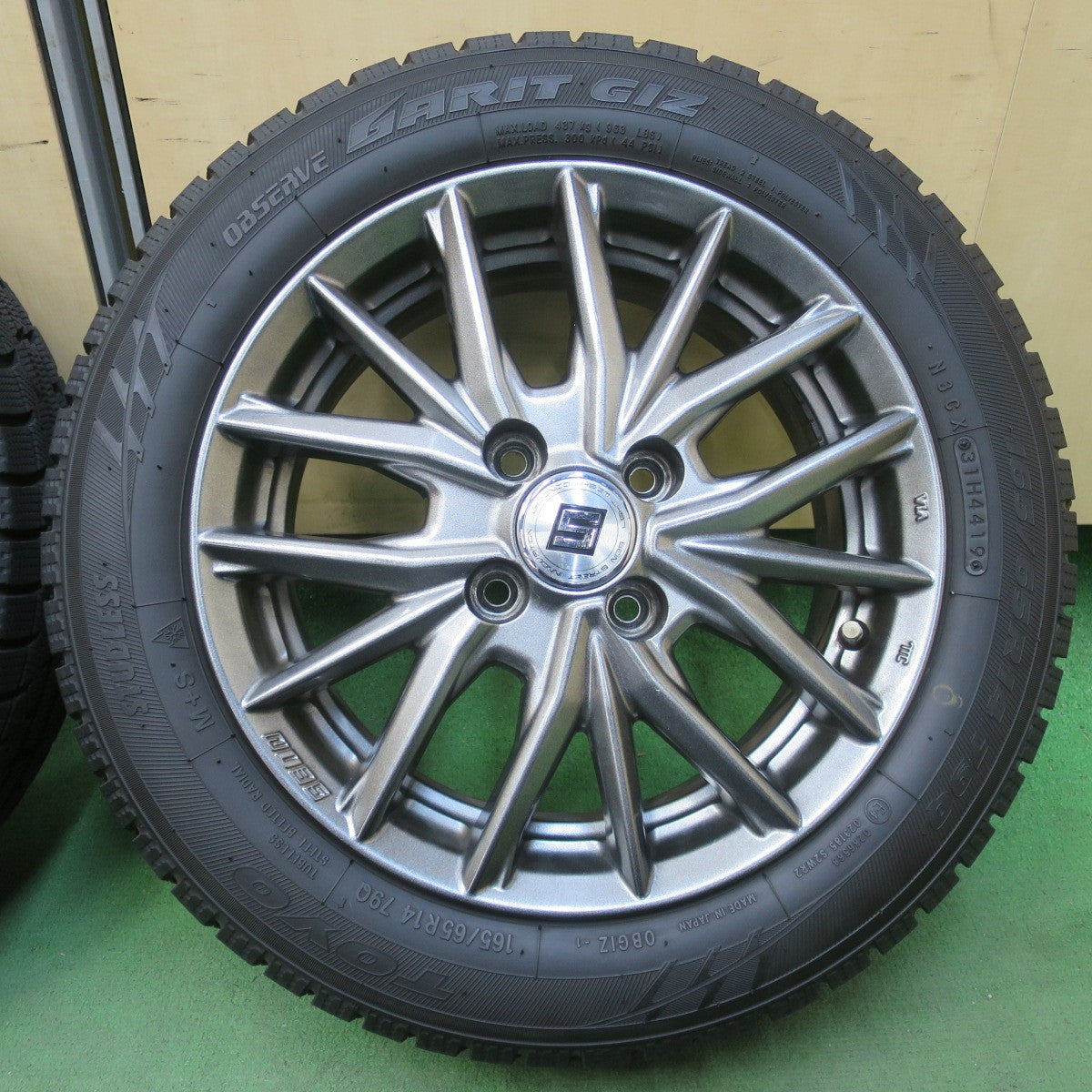 バリ溝！9.5分★スタッドレス 165/65R14 トーヨー オブザーブ ガリット GIZ SEIN SX ザイン 14インチ PCD100/4H★6040705イス
