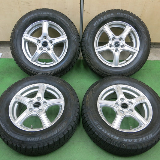 超バリ溝！キレイ！ほぼ10分★スタッドレス 205/65R15 ブリヂストン ブリザック REVO GZ BALMINUM バルミナ 15インチ PCD114.3/5H★5050102TTス