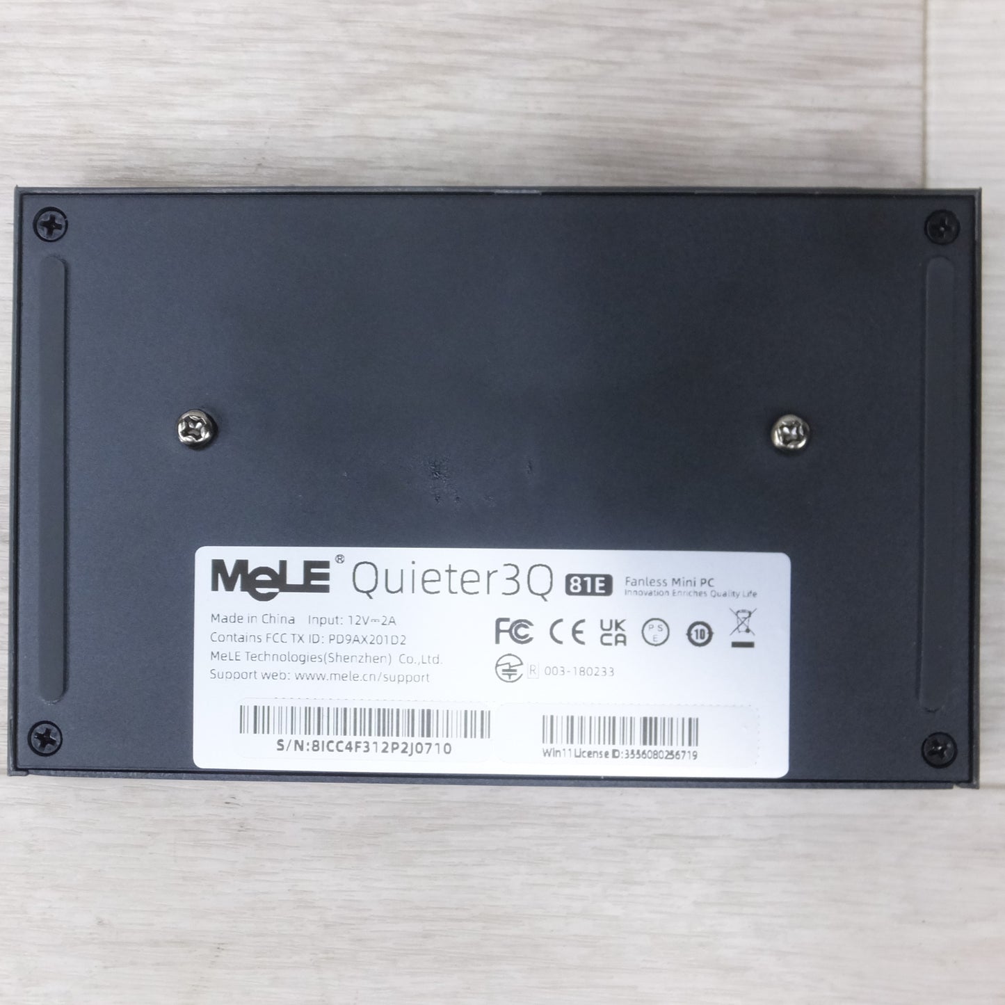 [送料無料] ◆MeLE ファンレス ミニ PC Quieter 3Q 81E N5105 Intel RAM 8GB HDD 128GB Win11 Pro 64bit 電源アダプター 付き (5)◆