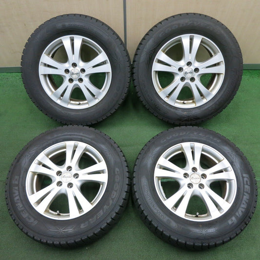 [送料無料] バリ溝！9.5分★スタッドレス 215/65R16 グッドイヤー アイスナビ6 Reverline リバーライン 16インチ PCD100/5H★4041014TNス