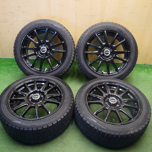 ほぼ未使用★プリウス 等 205/50R17 スタッドレス ダンロップ ウインターマックス WM02 AIRBERG エアベルグ 17インチ PCD100/5H★6032703Hス