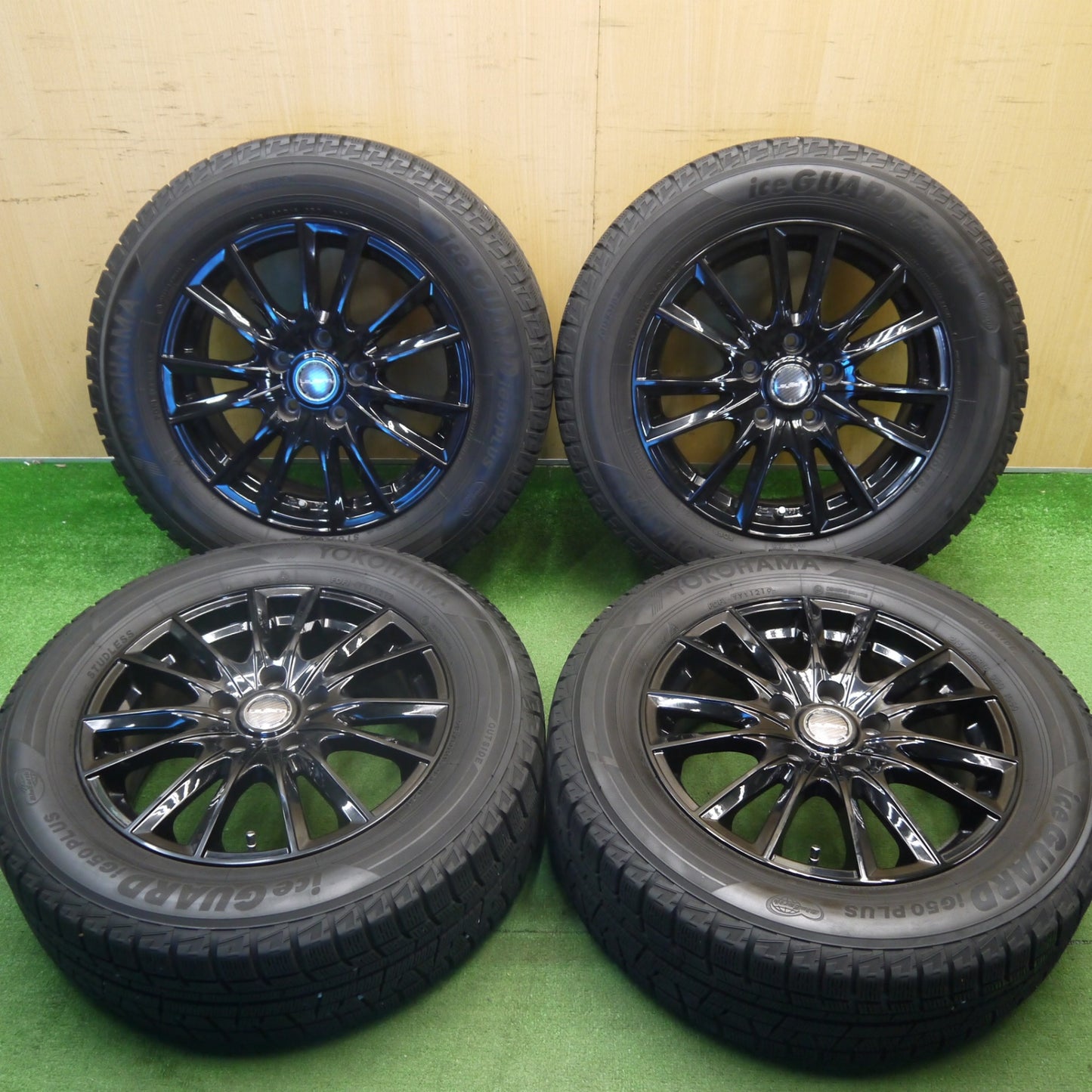バリ溝！キレイ！8.5分★スタッドレス 215/60R16 ヨコハマ アイスガード iG50 プラス LeyBahn GBX レイバーン 16インチ PCD114.3/5H★6040602Hス