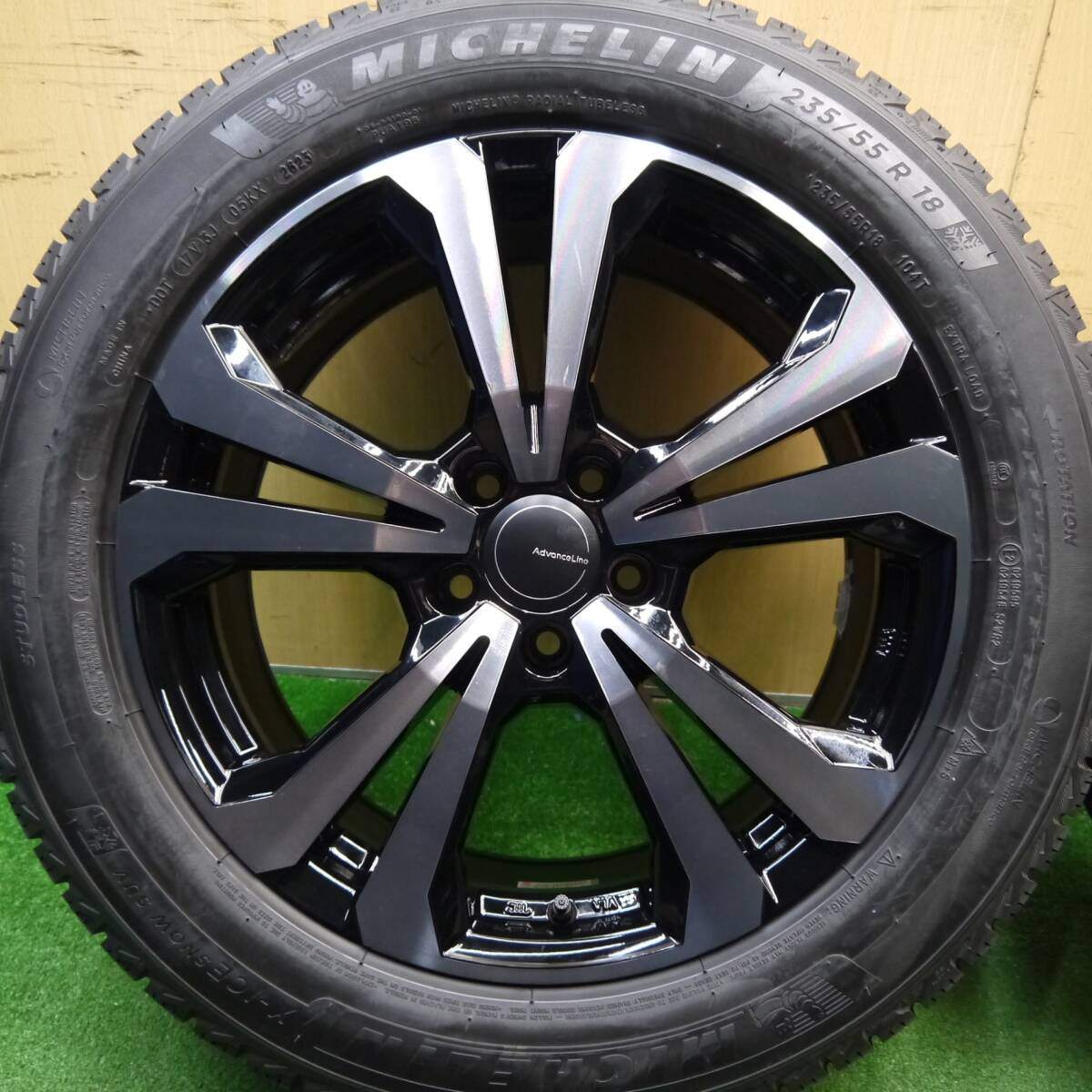 タイヤほぼ未使用！23年！キレイ★アウディ Q3 等 AdvanceLine 235/55R18 スタッドレス ミシュラン X-ICE SNOW SUV アドバンスライン 18インチ PCD112/5H★5031210Hス