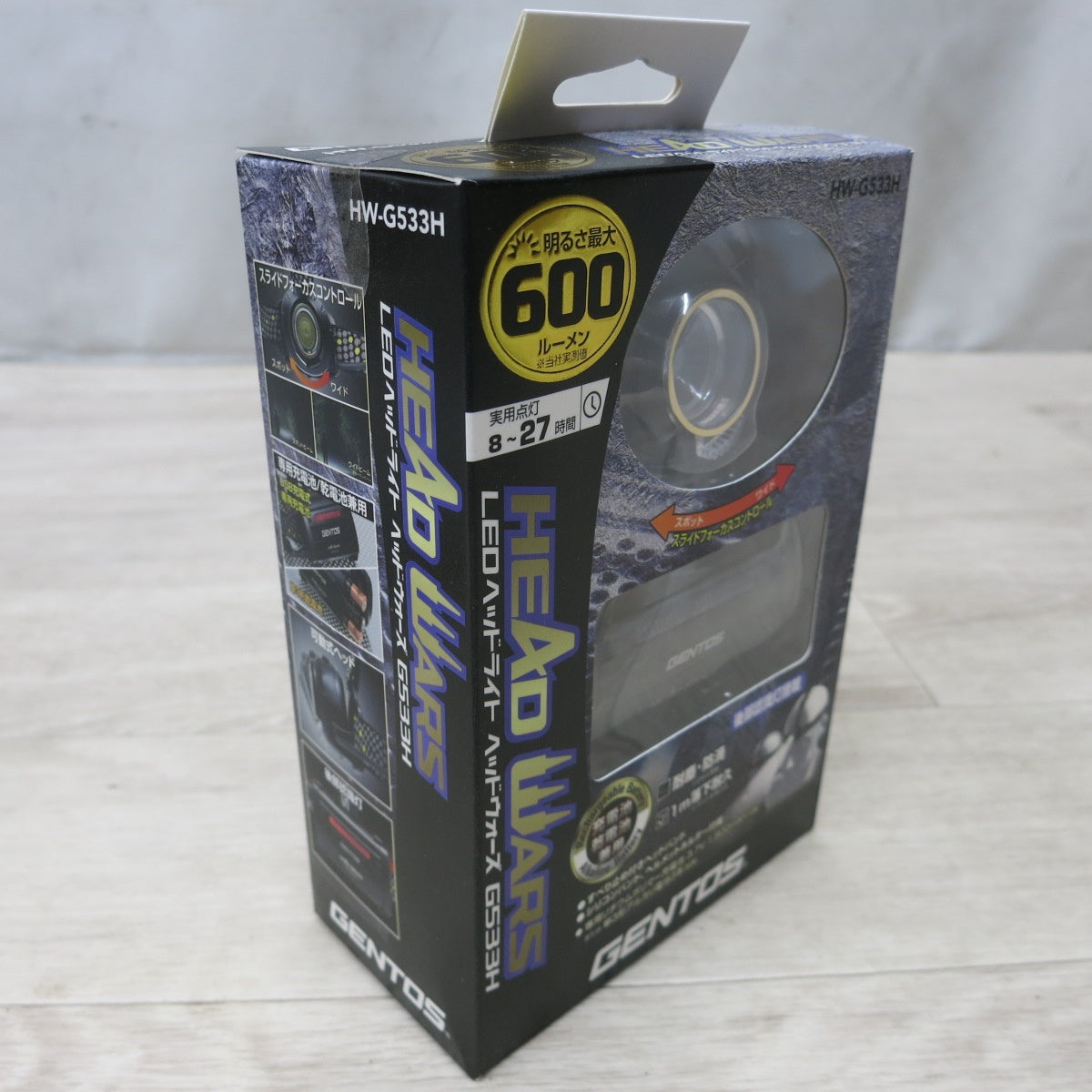 [送料無料] 未使用◆ジェントス LED ヘッド ライト ヘッド ウォーズ HW-G533H 乾電池 充電池 兼用 明るさ最大 600ルーメン GENTOS◆