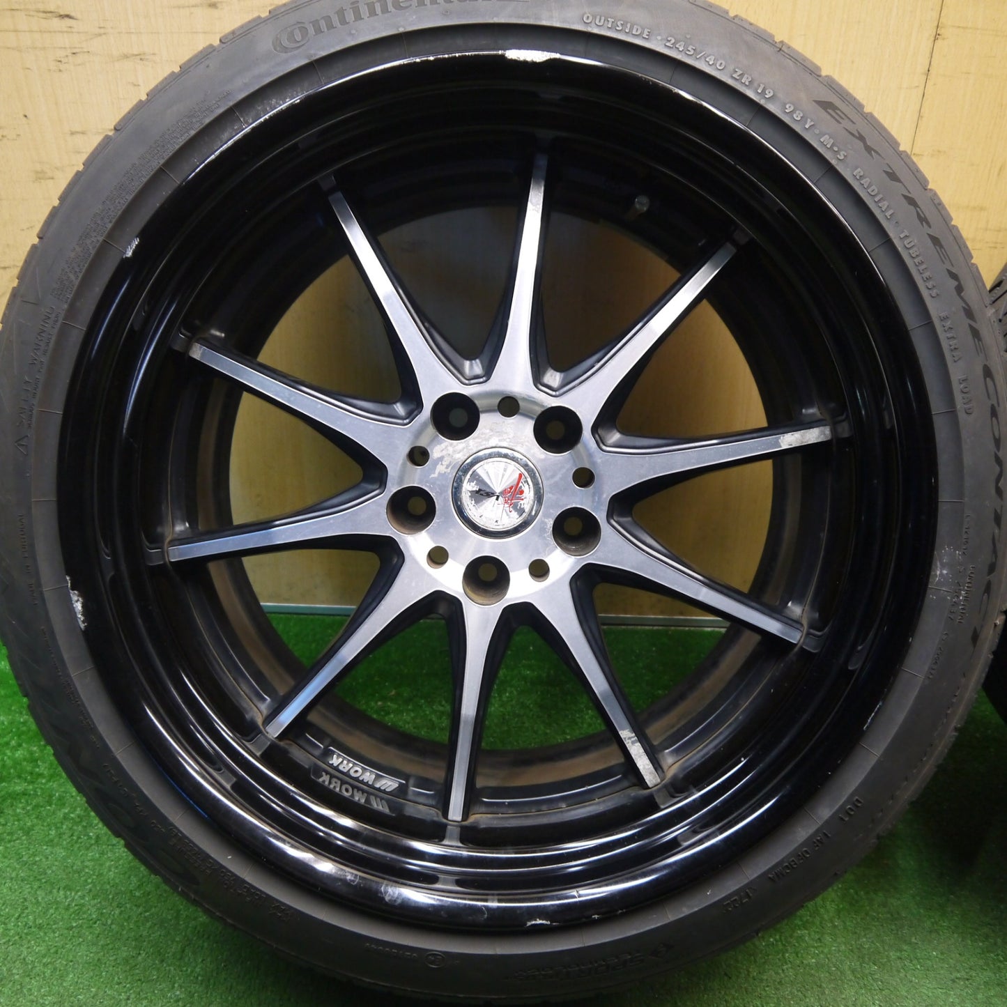 4本価格！22年★WORK XSA 戦 XS3-SR 245/35R19 245/40R19 コンチネンタル エクストリーム コンタクト DWS06 プラス 19インチ ワーク PCD114.3/5H★6021707Hノ