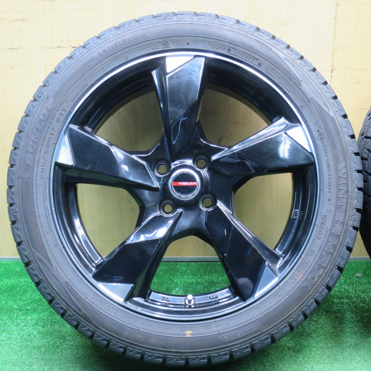 バリ溝！9.5分以上★Lehrmeister PREMIX VERAN V 205/50R17 スタッドレス ダンロップ ウインターマックス WM02 レアマイスター プレミックス ヴェラン PCD100/4H★5121813NJス
