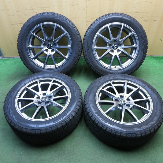 センサー付 バリ溝 綺麗 9分★レクサス等 235/55R18 スタッドレス ヨコハマ G075 LA STRADA 阿部商会 PCD114.3/5H★4020915KKス