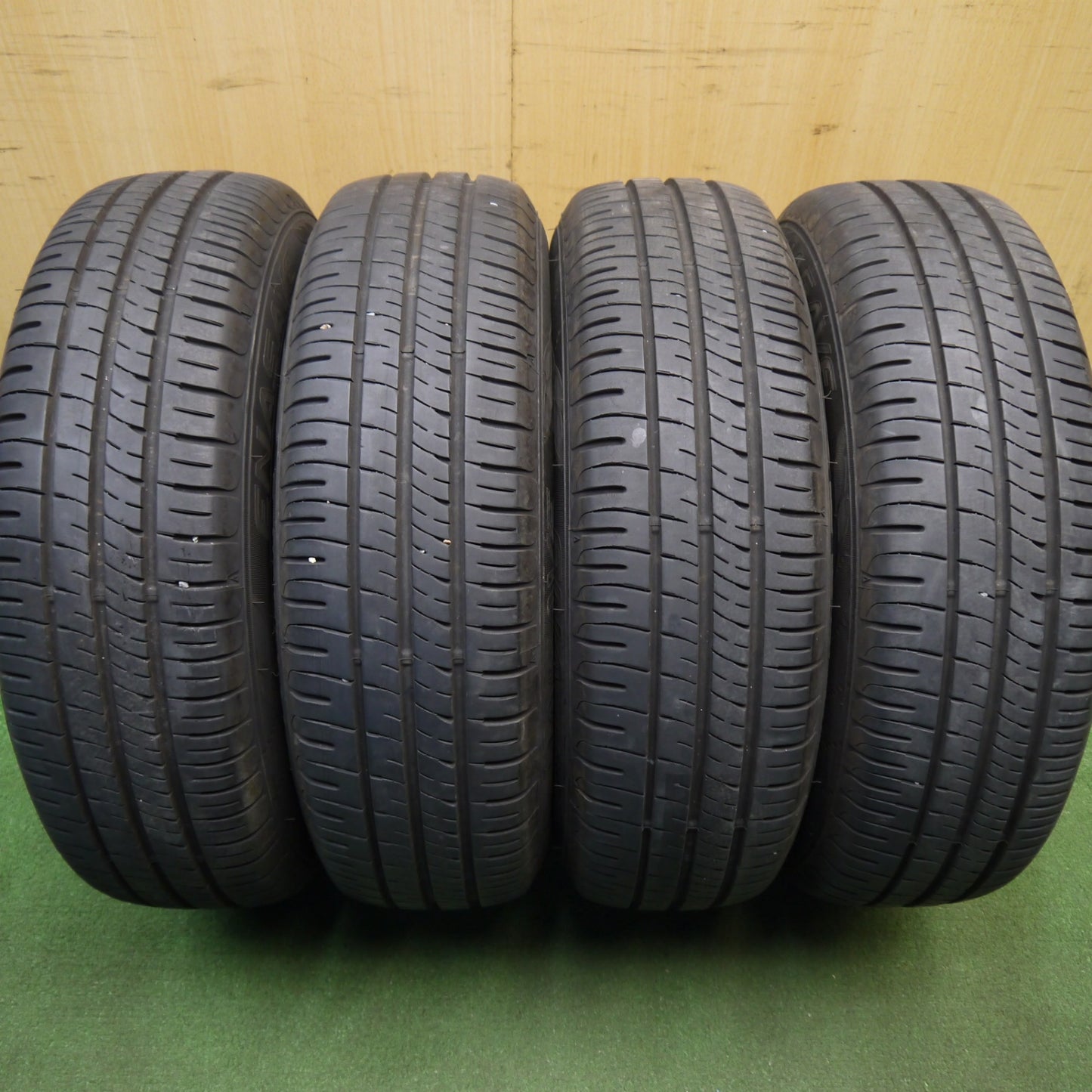 バリ溝！22年！9.5分★185/70R14 ダンロップ エナセーブ EC204 スチール ホイール 14インチ PCD100/4H★6032301Hノ