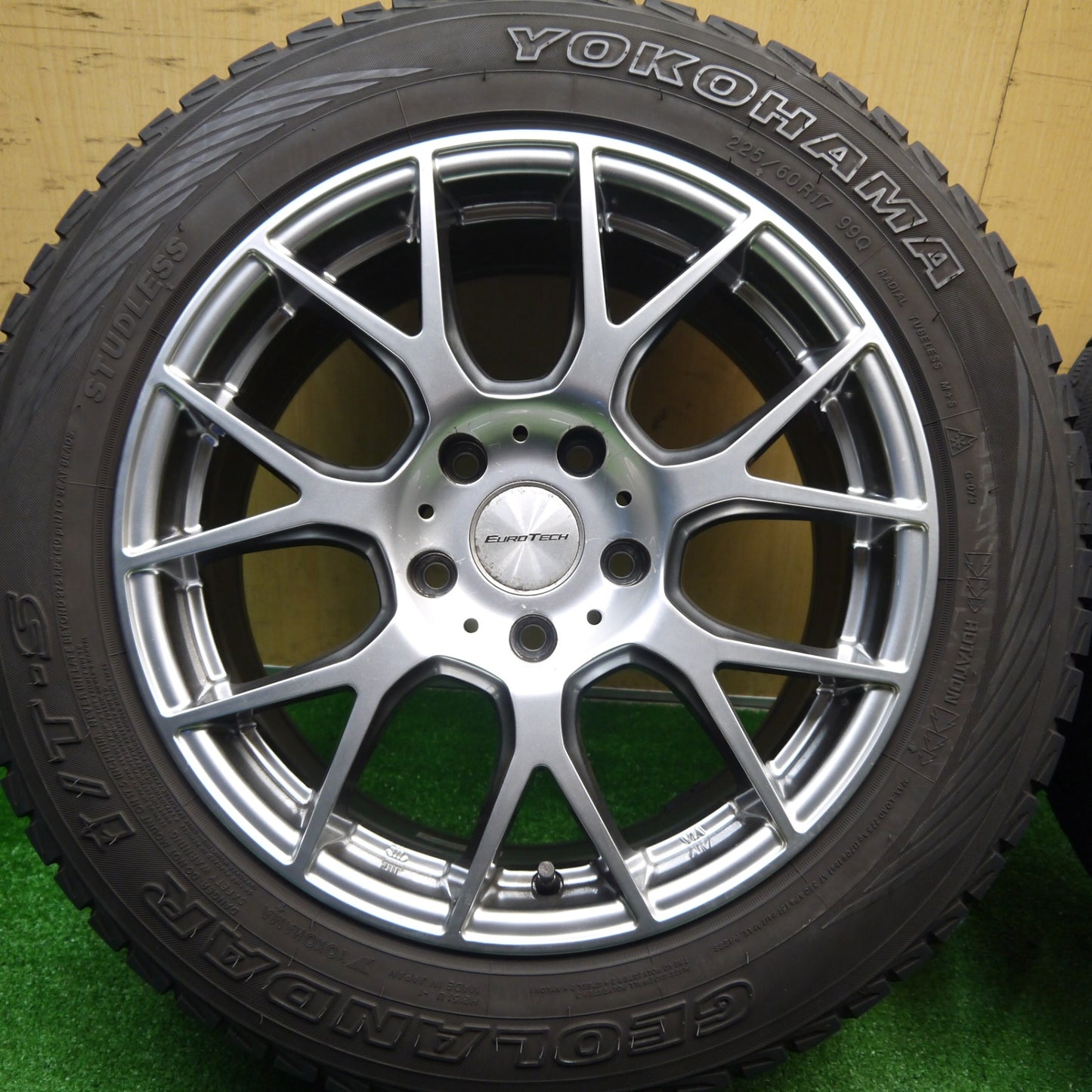 キレイ★BMW 等 EUROTECH STAGE B7RF 225/60R17 スタッドレス ヨコハマ ジオランダー i/T-S ユーロテック ステージ 17インチ PCD120/5H★5111102Hス