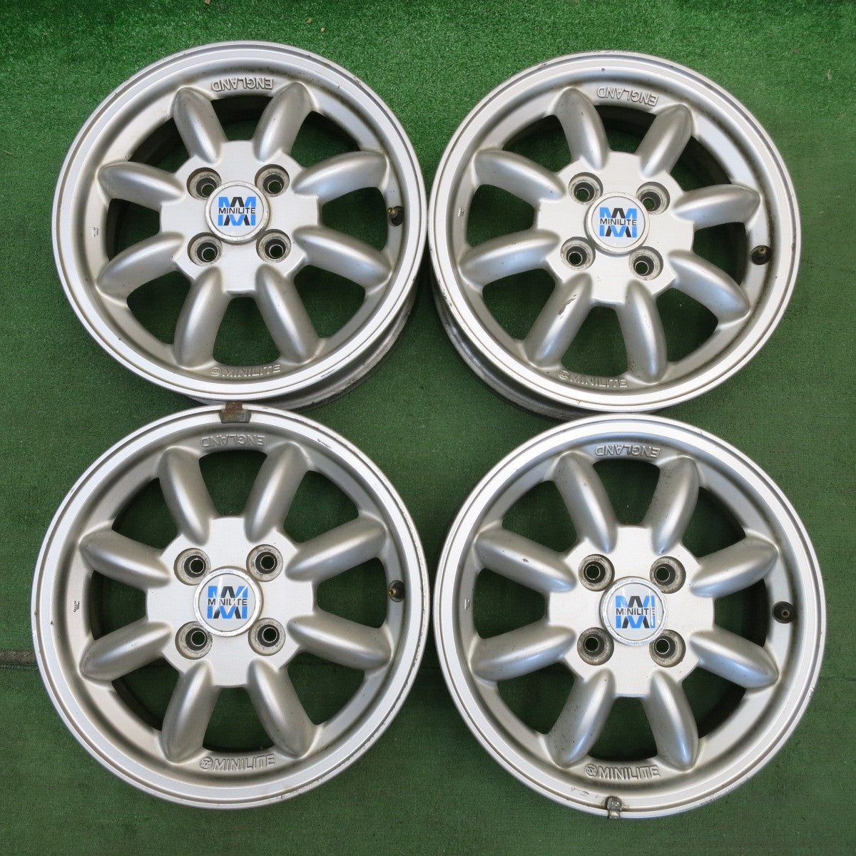 4本価格★ダイハツ ミラ ジーノ 純正 MINILITE ホイール 14インチ ミニライト 14×4.5J PCD100/4H★6042601HAホ