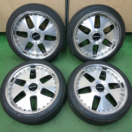 [送料無料] バリ溝！8.5分★WORK Euroline 225/40R18 ルッチーニ BUONO SPORT ワーク ユーロライン 18インチ PCD114.3/4H 5H マルチ★4100201SYノ