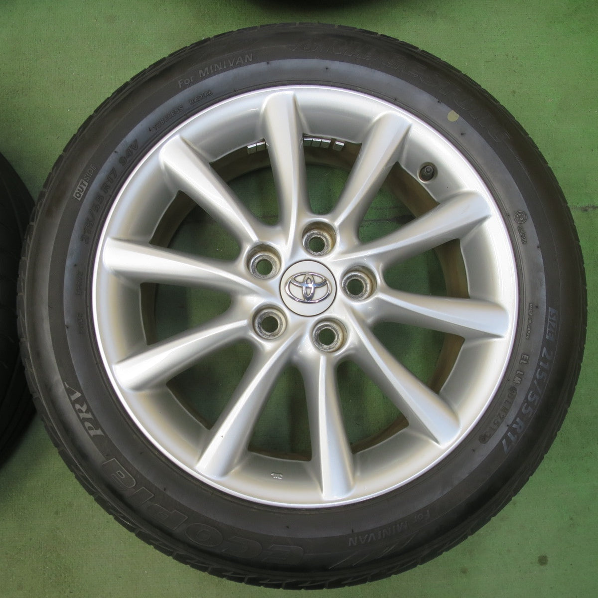 キレイ★トヨタ 50系 エスティマ アエラス 純正 215/55R17 トーヨー トランパス J48 ブリヂストン エコピア PRV 17インチ PCD114.3/5H★6040904イノ