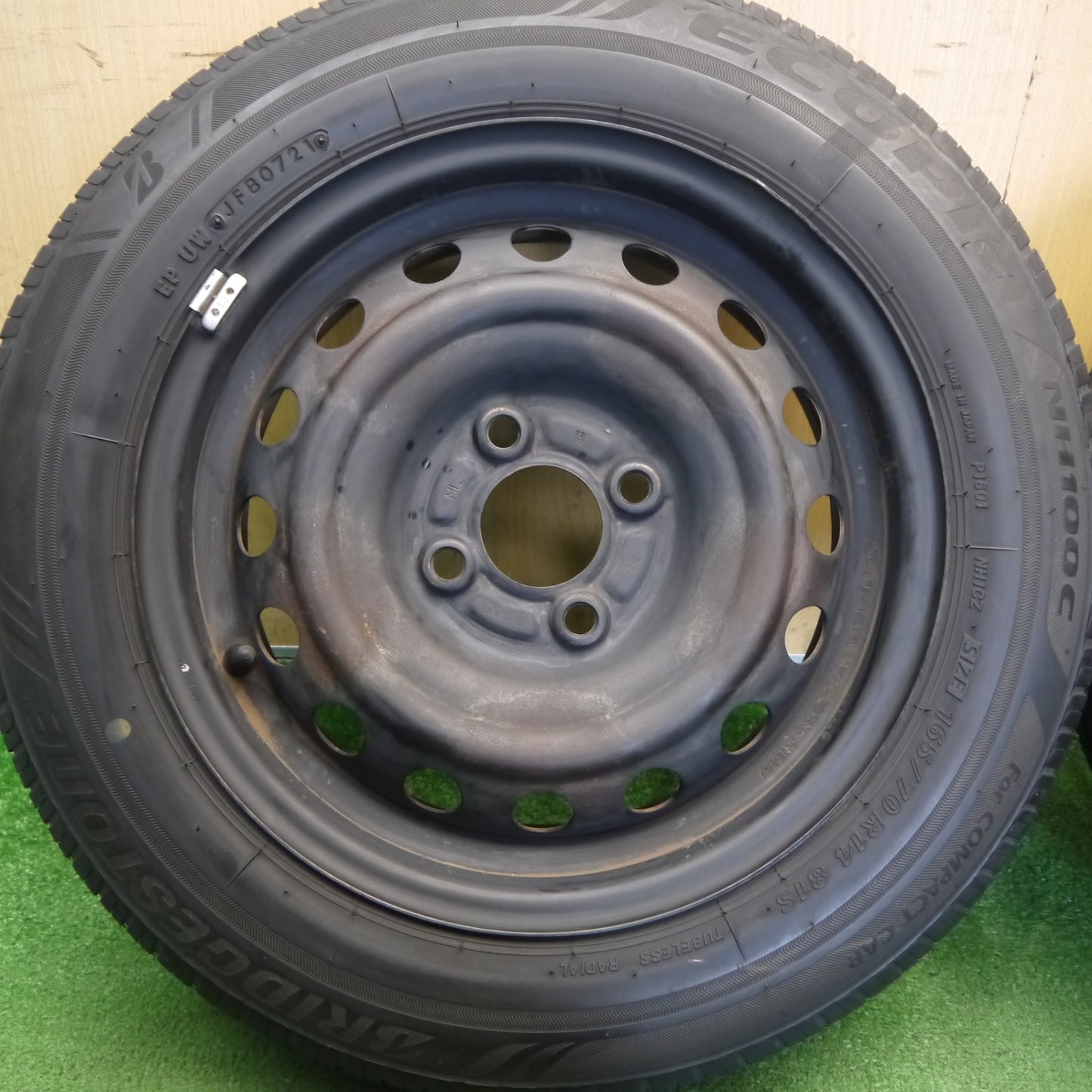 4本価格◎165/70R14 ブリヂストン エコピア NH100C スチール ホイール 14インチ PCD100/4H◎6071507Hノ