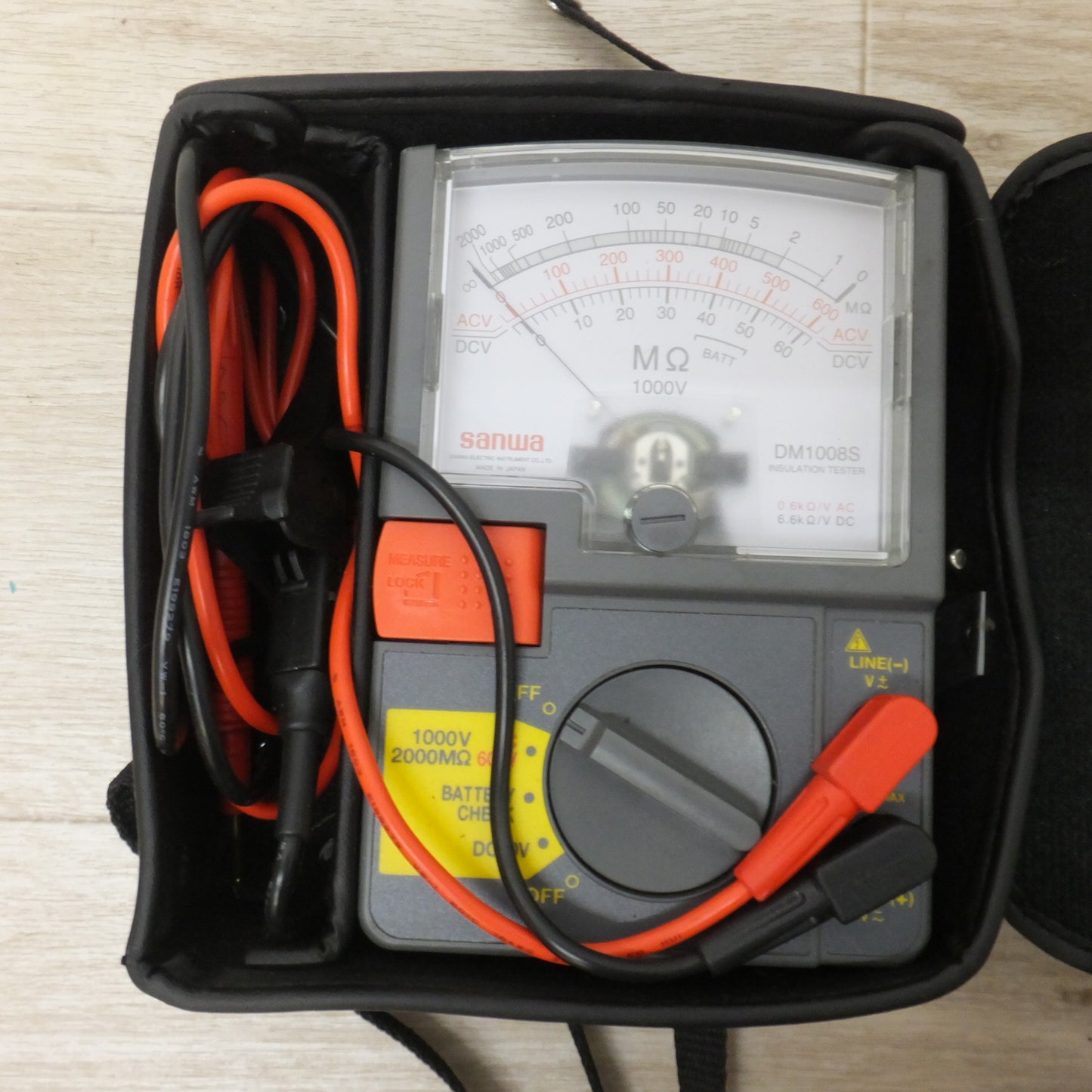 [送料無料] 美品★三和電気計器 SANWA 絶縁抵抗計 DM1008S　INSULATION RESISTANCE TESTER(2)★