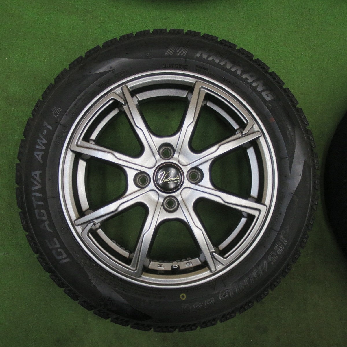 バリ溝！22年！9.5分★スタッドレス 185/60R15 ナンカン アイスアクティバ AW-1 Verthandi ヴェルサンディ ヴェルザンディ 15インチ PCD100/4H★6022004TTス