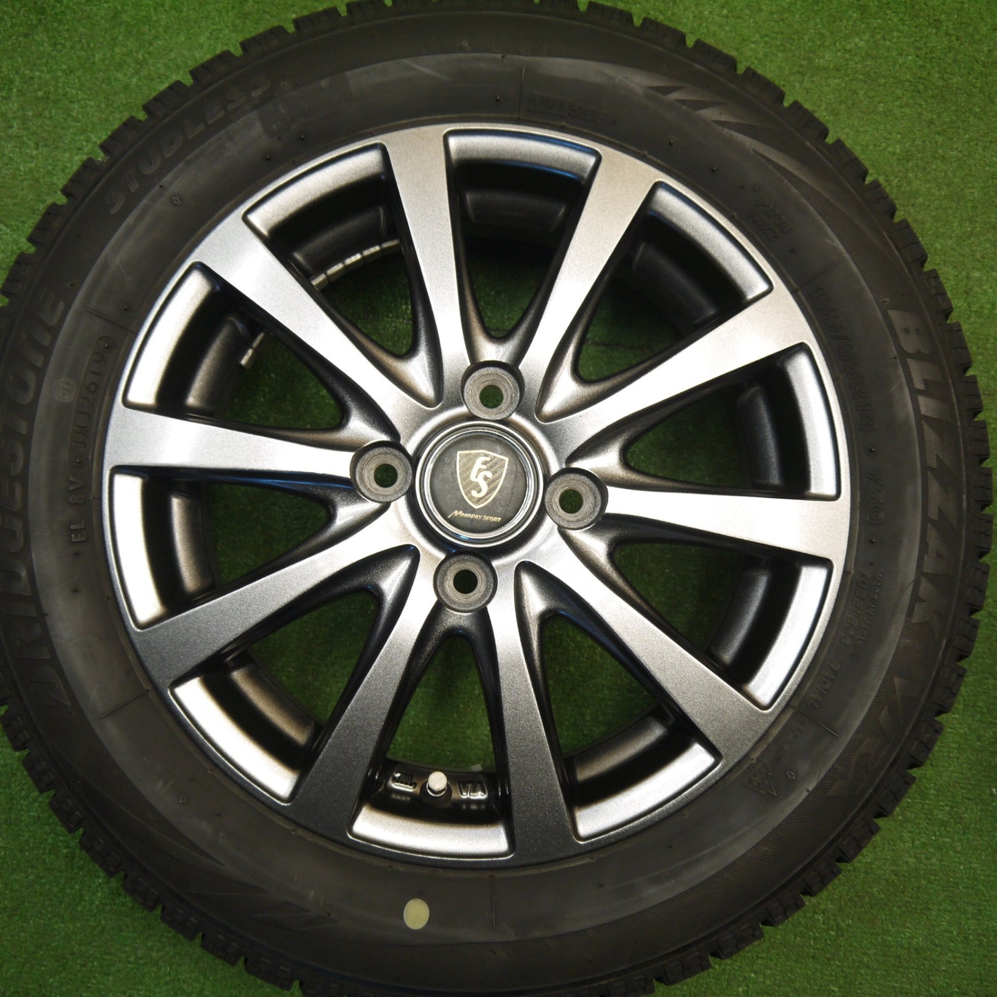 キレイ★スタッドレス 155/65R14 ブリヂストン ブリザック VRX MANARAY SPORT マナレイ スポーツ 14インチ PCD100/4H★5111710Hス